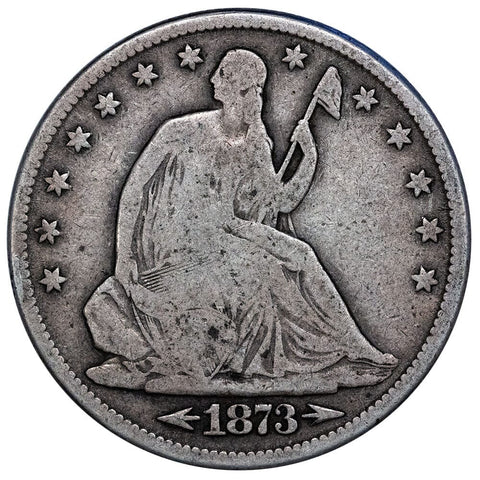 1873-CC Seated Liberty Half Dollar - Very Good