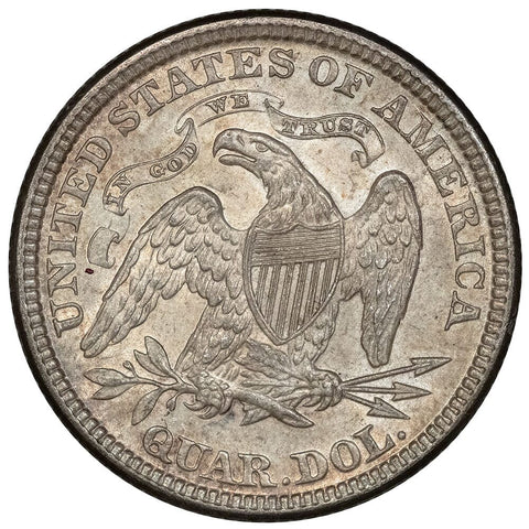 1875 Seated Liberty Quarter - Choice About Uncirculated