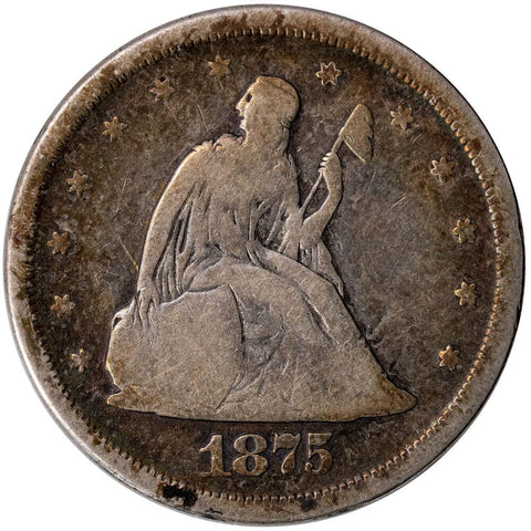 1875-S Twenty Cent Piece - Very Good
