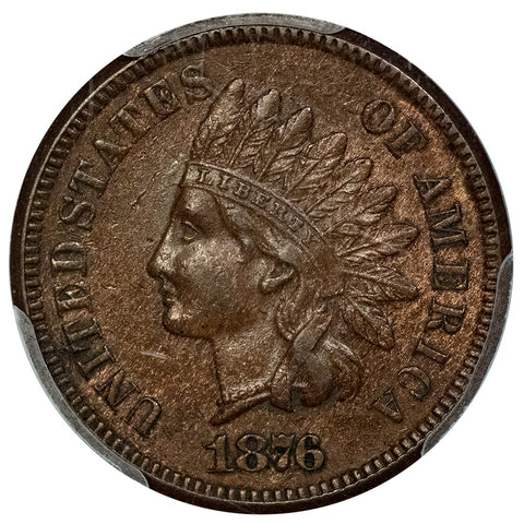 1876 Indian Head Cent - PCGS XF 45 - Choice Extremely Fine