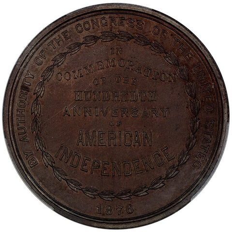 1876 U.S. Centennial Expo Bronze So-Called-Dollar HK-21 - PCGS MS 62