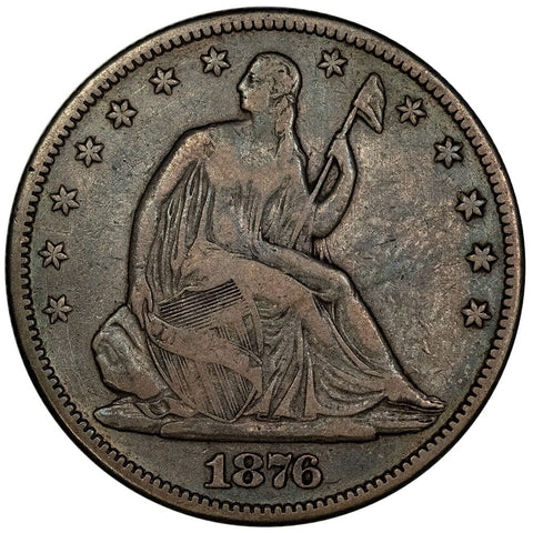 1876-CC Seated Liberty Half Dollar - Very Fine
