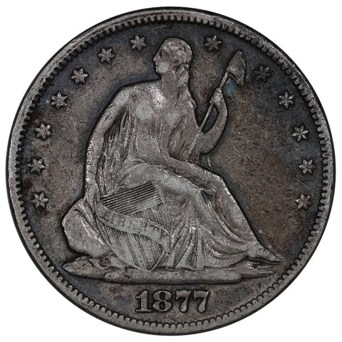 1877 Seated Liberty Half Dollar - Fine+