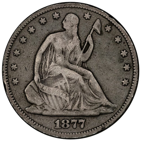 1877 Seated Liberty Half Dollar - Very Good