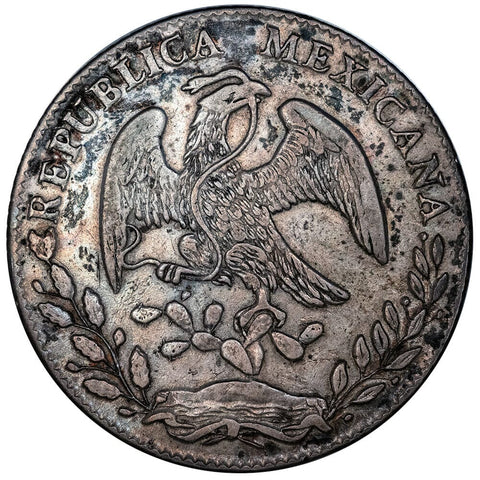 1877-GoFR Wide Date Mexico Cap & Rays 8 Reales - KM.377.8 - Very Fine