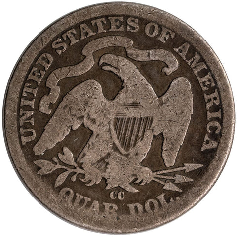 1877-CC Seated Liberty Quarter - Good