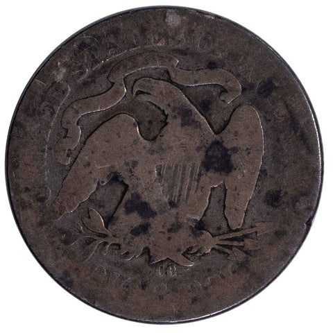 1877-CC Seated Liberty Quarter - About Good
