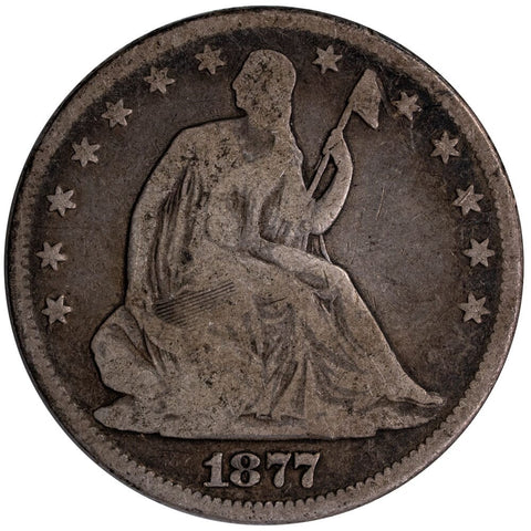 1877 Seated Liberty Half Dollar - Very Good