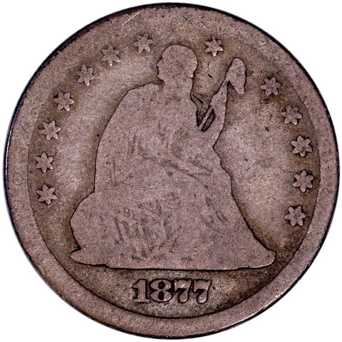 1877-S Seated Liberty Quarter - About Good