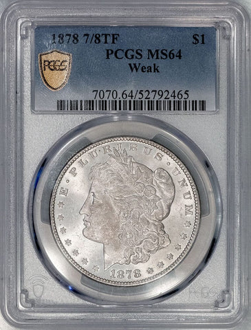 1878 7/8 TF Morgan Dollar VAM-34 Hot 50 - PCGS MS 64