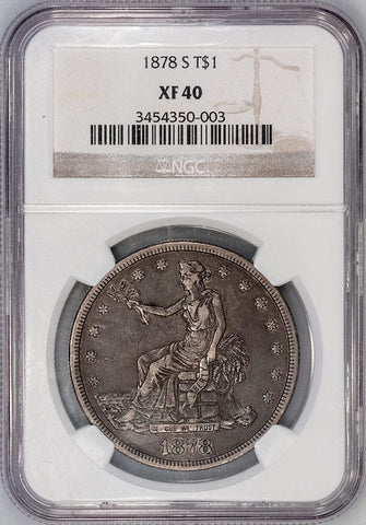 1878-S Trade Dollar - NGC XF 40 - Extremely Fine