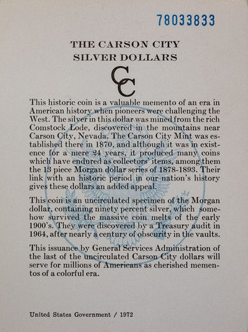 GSA 1878-CC Morgan Dollar VAM-2A - NGC MS 61 - In Box w/ Cert
