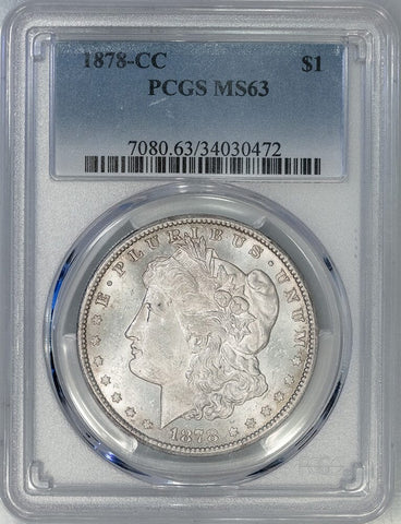 1878-CC Morgan Dollar - PCGS MS 63 - Choice Uncirculated Carson City