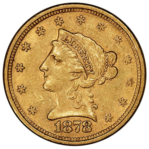1878-S $2.5 Liberty Gold Coin - Extremely Fine