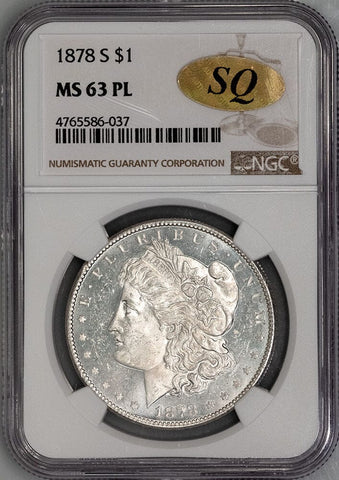 1878-S Morgan Dollar - NGC MS 63 PL - Choice BU Prooflike