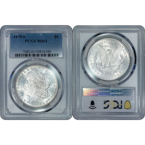 1878-S Morgan Dollar - PCGS MS 61 - Brilliant Uncirculated