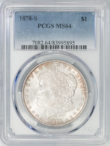 1878-S Morgan Dollar - PCGS MS 64 - Choice Brilliant Uncirculated