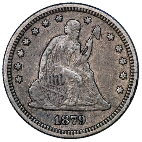 Scarce 1879 Seated Liberty Quarter - Very Fine Details