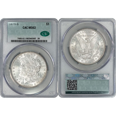 1879-S Morgan Dollar - CAC MS 62 - Brilliant Uncirculated