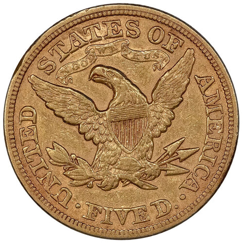 1880 $5 Liberty Head Gold Coin - Extremely Fine