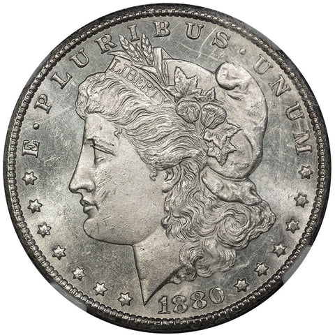 1880-CC R.79 8/7 Low Morgan Dollar - NGC MS 63 - Top-100 VAM-6