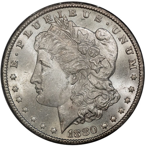 1880-CC R.79 8/7 Low Morgan Dollar - PCGS MS 63 - Top-100 VAM-6