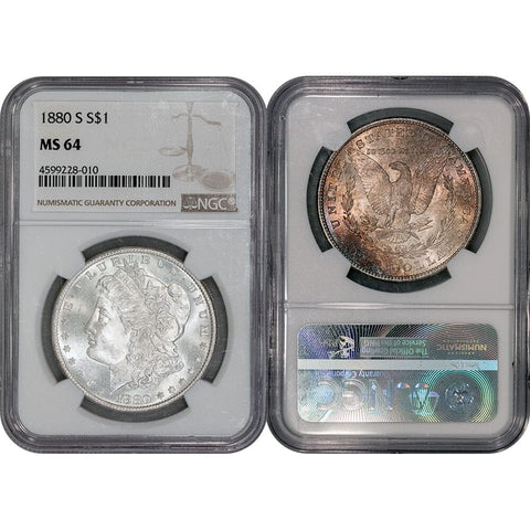 1880-S Morgan Dollar - NGC MS 64 - Choice Uncirculated