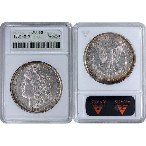 1881-O Morgan Dollar - ANACS AU 50 - About Uncirculated