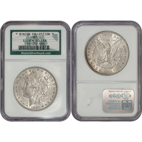 Binion Collection 1881-O Morgan Dollar - NGC Encapsulated - About Uncirculated