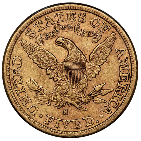 1881-S $5 Liberty Head Gold Coin - Extremely Fine