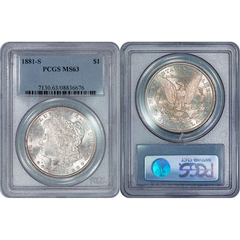 1881-S Morgan Dollar - PCGS MS 63 - Choice Brilliant Uncirculated