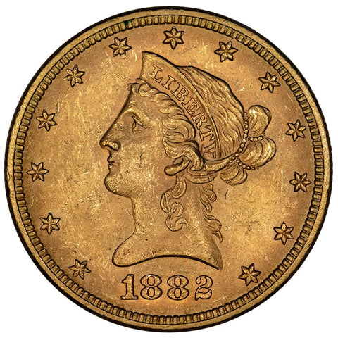 1882 $10 Liberty Gold Eagle - About Uncirculated+