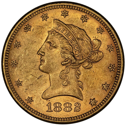 1882 $10 Liberty Gold Eagle - About Uncirculated