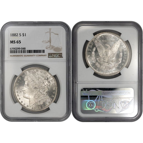 1882-S Morgan Dollar - PCGS MS 65 - Gem Brilliant Uncirculated