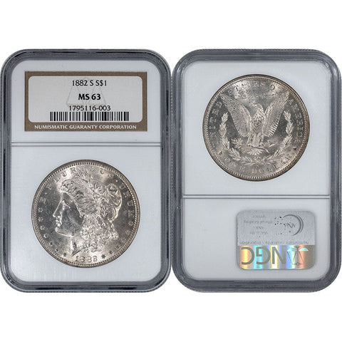 1882-S Morgan Dollar - NGC MS 63 - Choice Brilliant Uncirculated