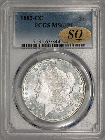 1882-CC Morgan Dollar - PCGS MS 63 PL - Choice Uncirculated Prooflike