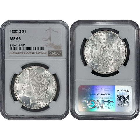 1882-S Morgan Dollar - NGC MS 63 - Choice Brilliant Uncirculated