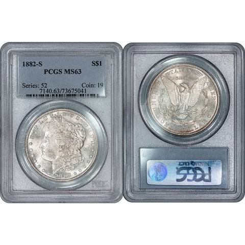1882-S Morgan Dollar - PCGS MS 63 - Choice Brilliant Uncirculated