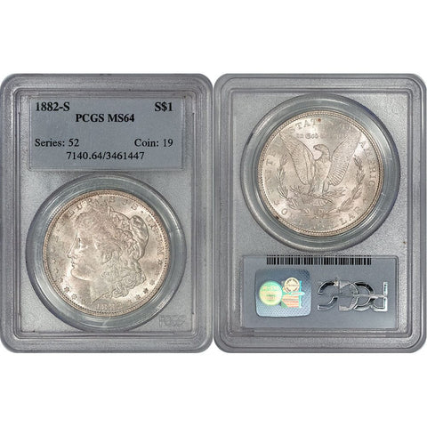 1882-S Morgan Dollar - PCGS MS 64 - Choice Brilliant Uncirculated