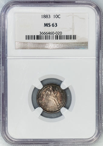 1883 Seated Liberty Dime - NGC MS 63 - Choice Uncirculated