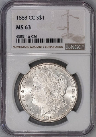 1883-CC Morgan Dollar - NGC MS 63 - Choice Brilliant Uncirculated