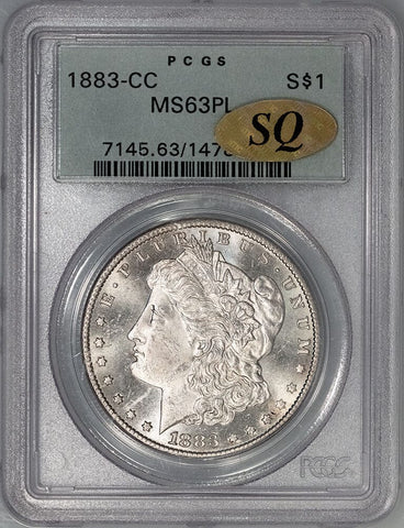 1883-CC Morgan Dollar - PCGS MS 63 PL OGH - Choice Uncirculated PL