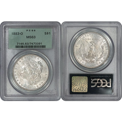 1883-O Morgan Dollar - PCGS MS 63 OGH - Choice Brilliant Uncirculated