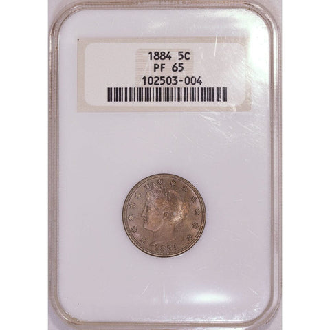 1884 Proof Liberty Head V Nickel - PCGS PF 65 - Gem Proof