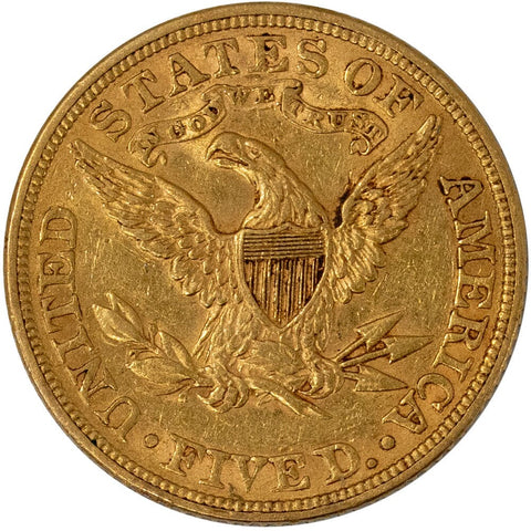 1884 $5 Liberty Head Gold Coin - Extremely Fine