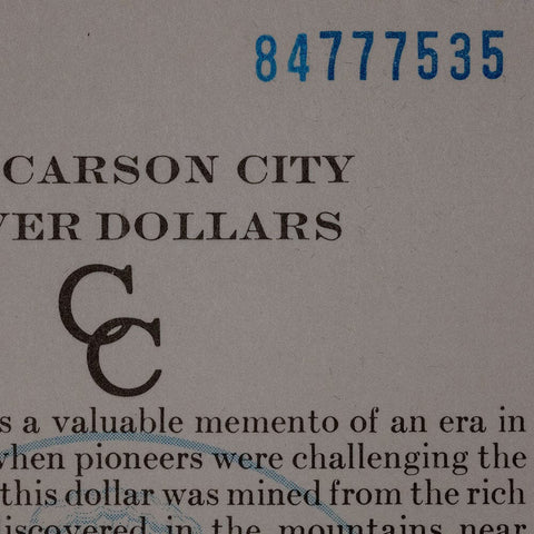 1884-CC Morgan Dollar - Carson City GSA - Brilliant Uncirculated w/ Box & CoA