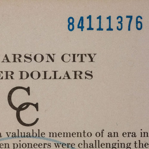 1884-CC Morgan Dollar - Carson City GSA - Brilliant Uncirculated w/ Box & CoA