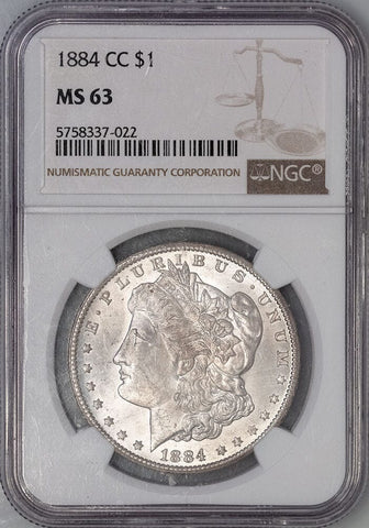 1884-CC Morgan Dollar - NGC MS 63 - Choice Brilliant Uncirculated