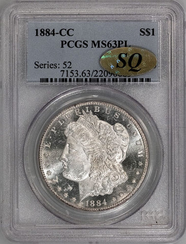 1884-CC Morgan Dollar - PCGS MS 63 PL - Choice Uncirculated Pooflike