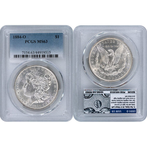 1884-O Morgan Dollar - PCGS MS 63 - Choice Brilliant Uncirculated